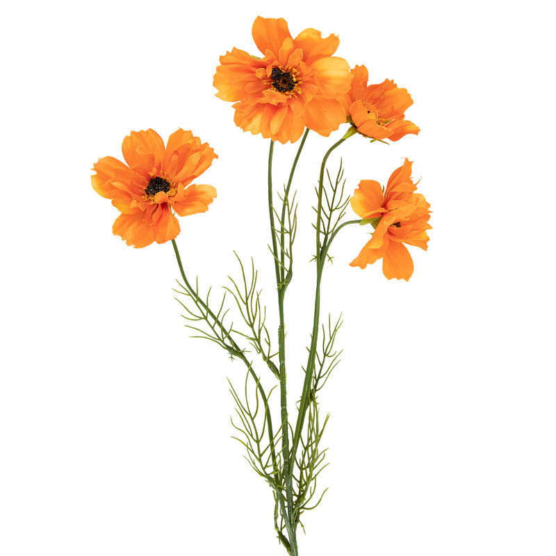 Fleur floral artificiel, Orange