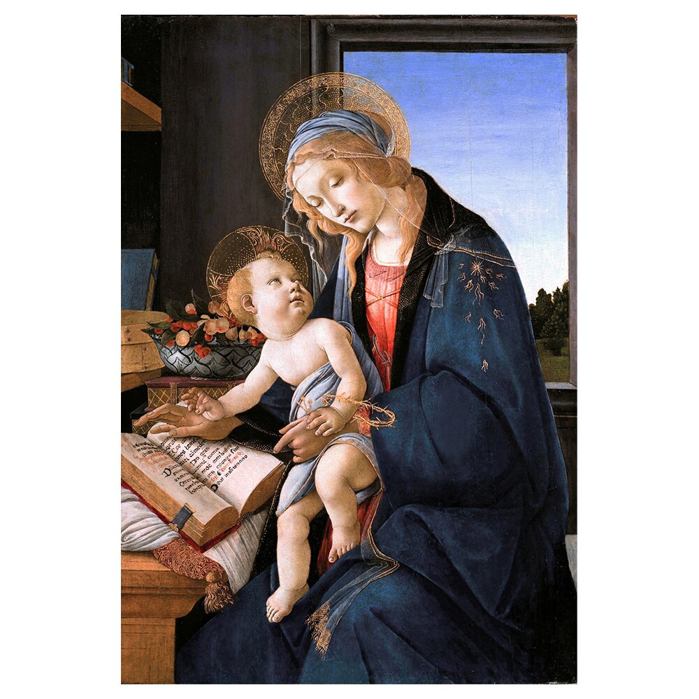 Leinwandbild Madonna mit dem Buch von Sandro Botticelli