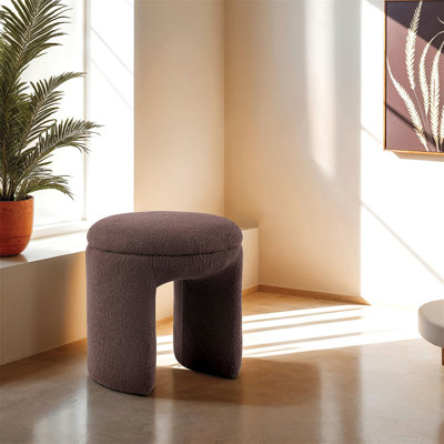Tabouret d'appoint à finition brune 1pc