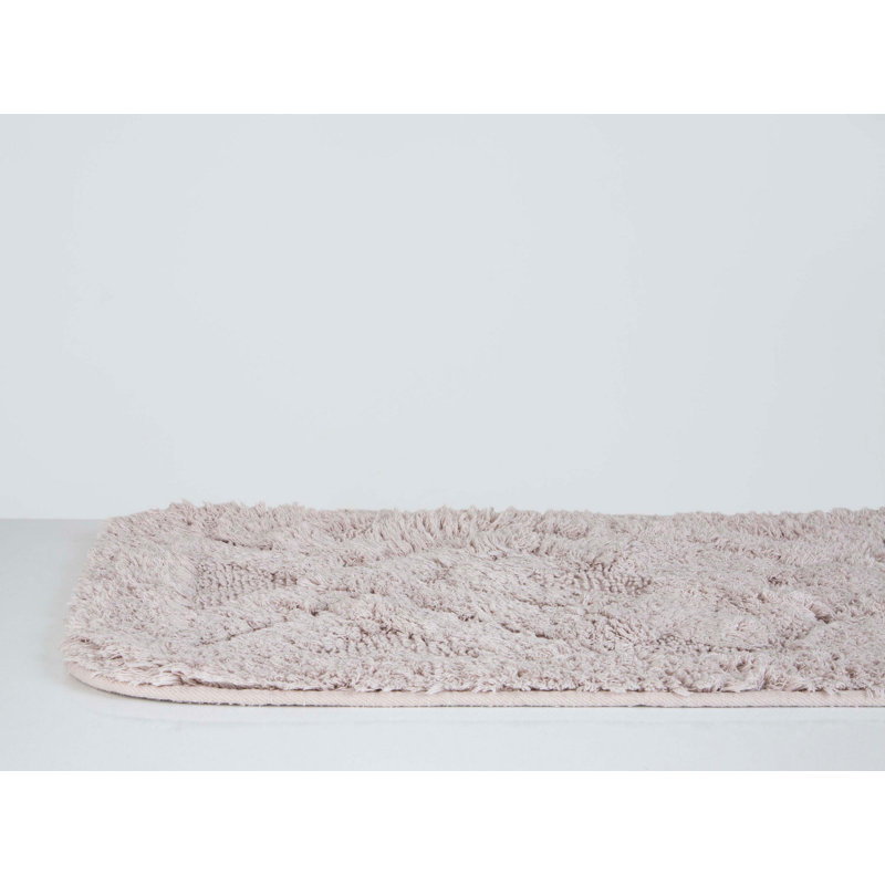 Ensemble de 2 tapis de bain de couleur unie Hazem, gris