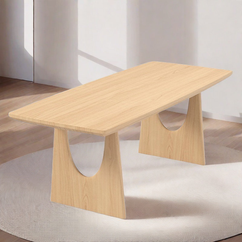 Table de salle à manger moderne et simple en bois massif, H 29,5 po x L 78,7 po x l 31,4 po