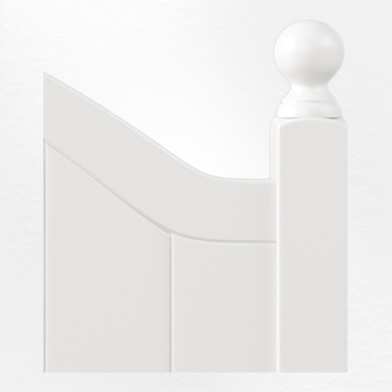 Lit plateforme Dunistanburgh, Blanc, Double