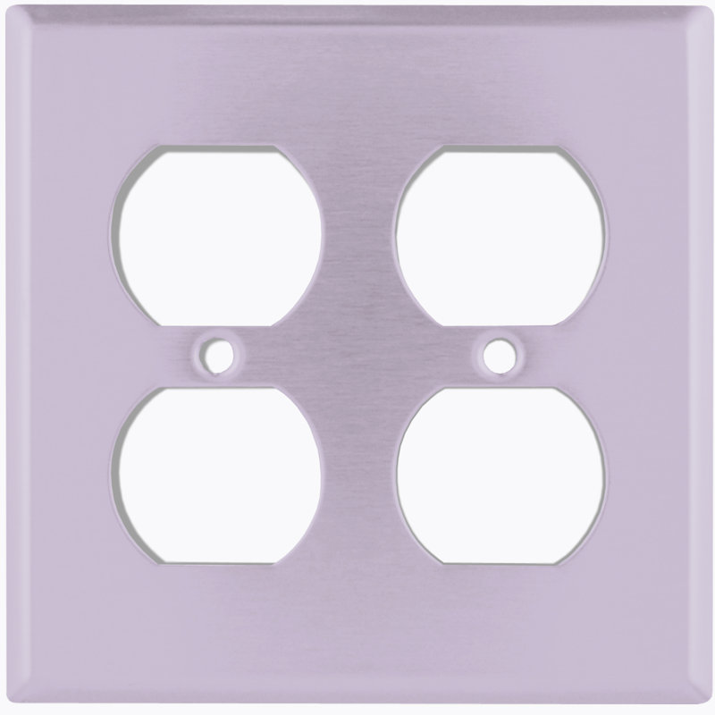 Plain Pastel Purple 2 - Gang Duplex Outlet Standard Wall Plate
