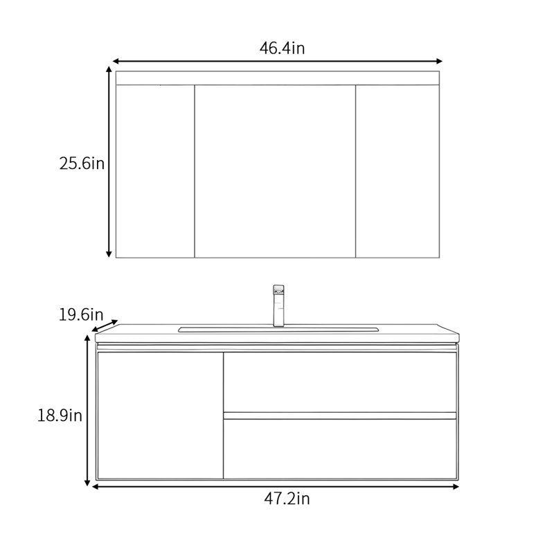 Light luxury high-end style bathroom cabinet