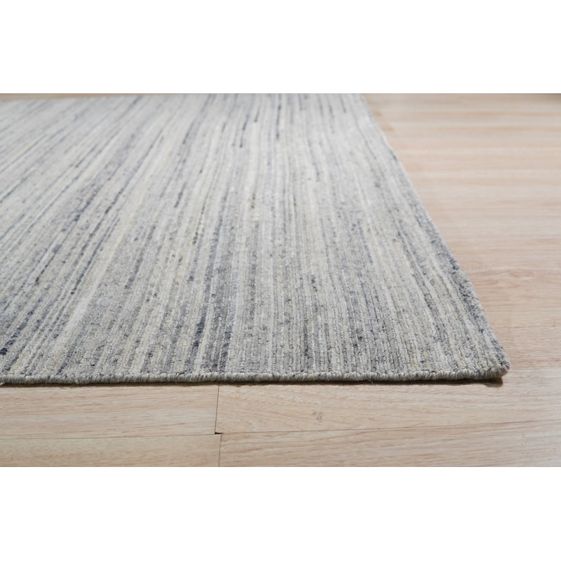 Tapis moderne en laine noué à la main de couleur unie ivoire Lori Baft Gabbeh, Rectangle de 10 pi x 14 pi