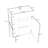 21.6" Bathroom vanity with Single Ceramic Sink