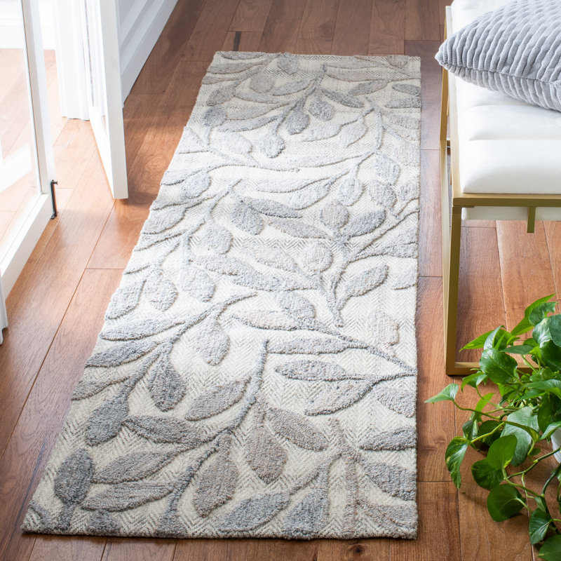 Esmantas Hand Tufted Performance Floral Rug, Runner 2'3" x 8'