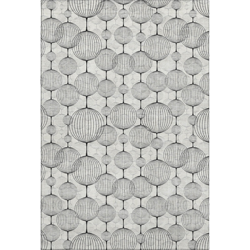 Premium Machine Washable Prisco White Rug, Rectangle 2'6" x 3'10"