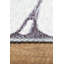 Tapis décoratif blanc à base géométrique tissé noir-289658830