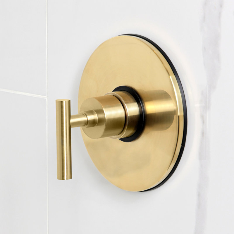 Kingston Brass Manhattan Single-Handle Pressure Balanced Tub Faucet, Brushed Brass