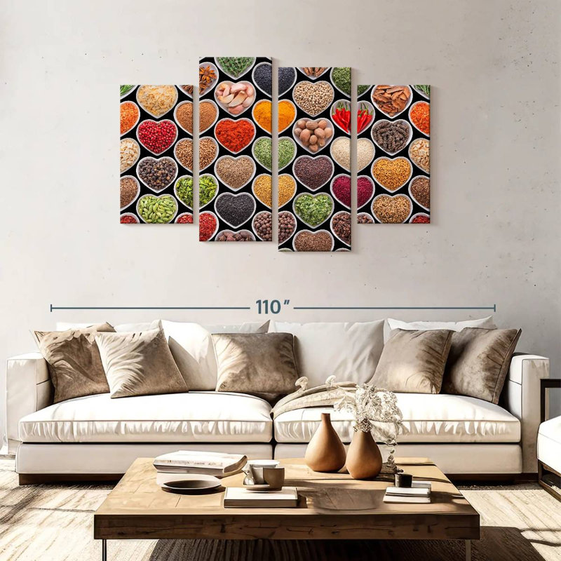Yarlin Heart Spice Collection, 48" H x 75" W