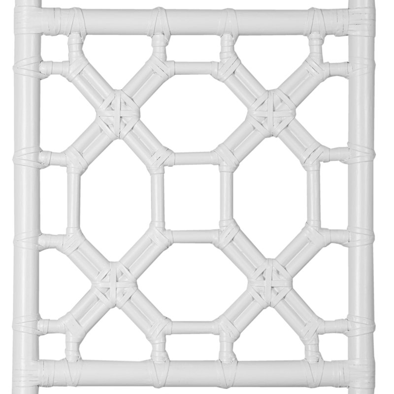 Lattice Back Standard Bed, King, White