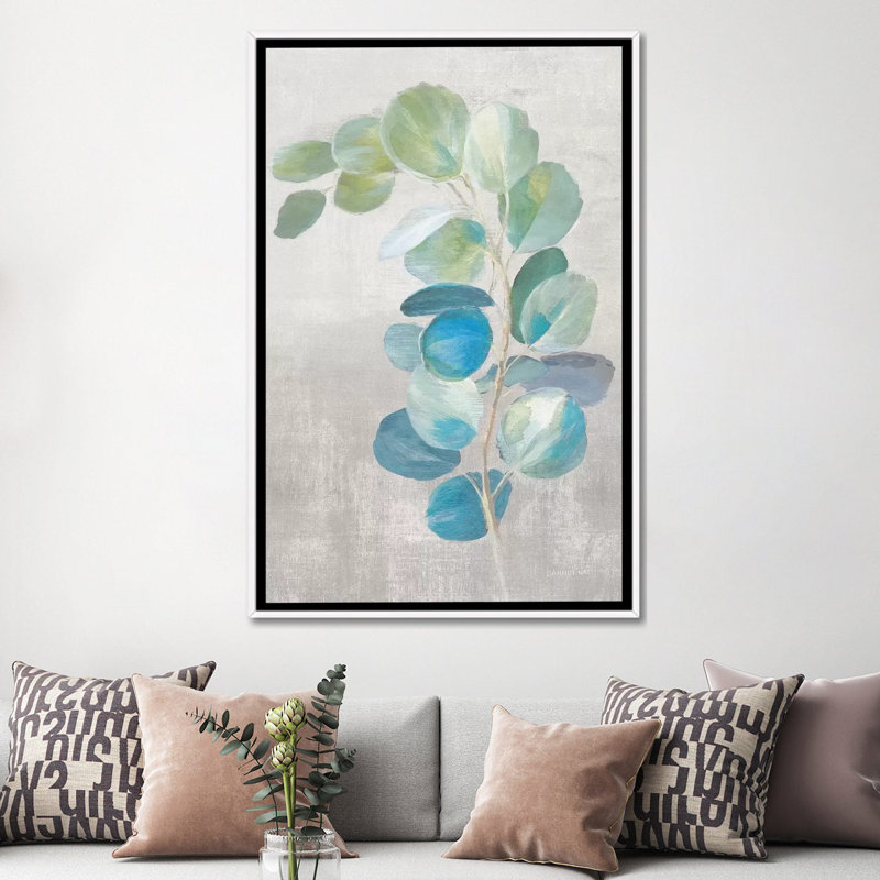 « Fresh II Grey » par Danhui nai, reproduction d’art, Pas de tapis, H 60 po x l 40po x P 1,5 po, Toile blanche encadrée