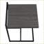 Table basse en forme de C peu encombrante - plateau en stratifié gris Base en métal noir pour le salon et amp; Chambre à coucher-1410293167