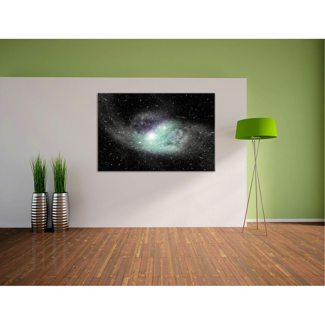 Entfernte Galaxie in Sternenstaub Wandkunst auf Leinwand