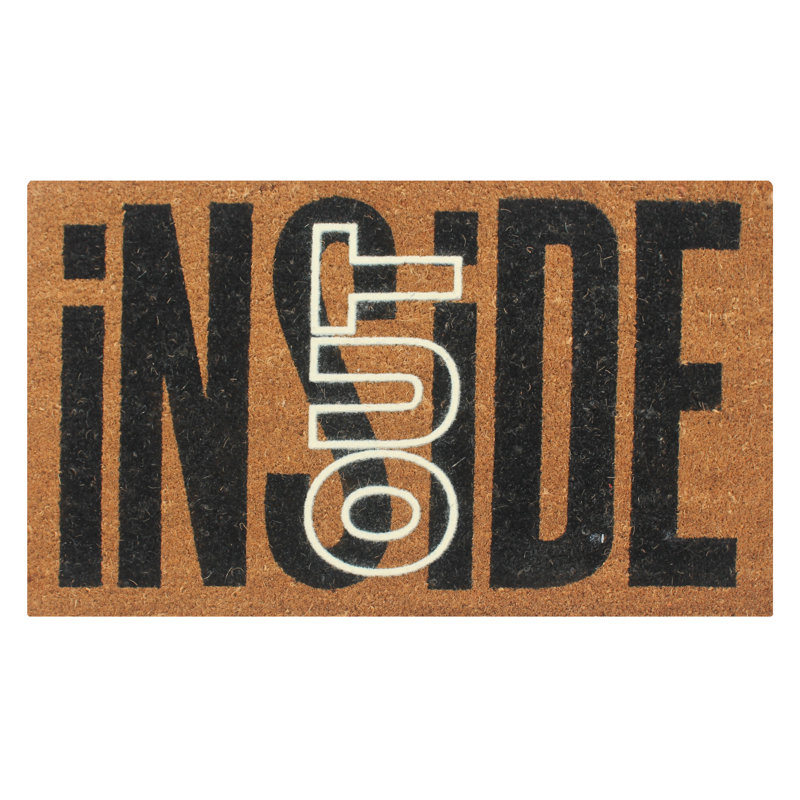 Natural Coir Inside Out 30 in. x 18 in. Non-Slip Outdoor Door Mat