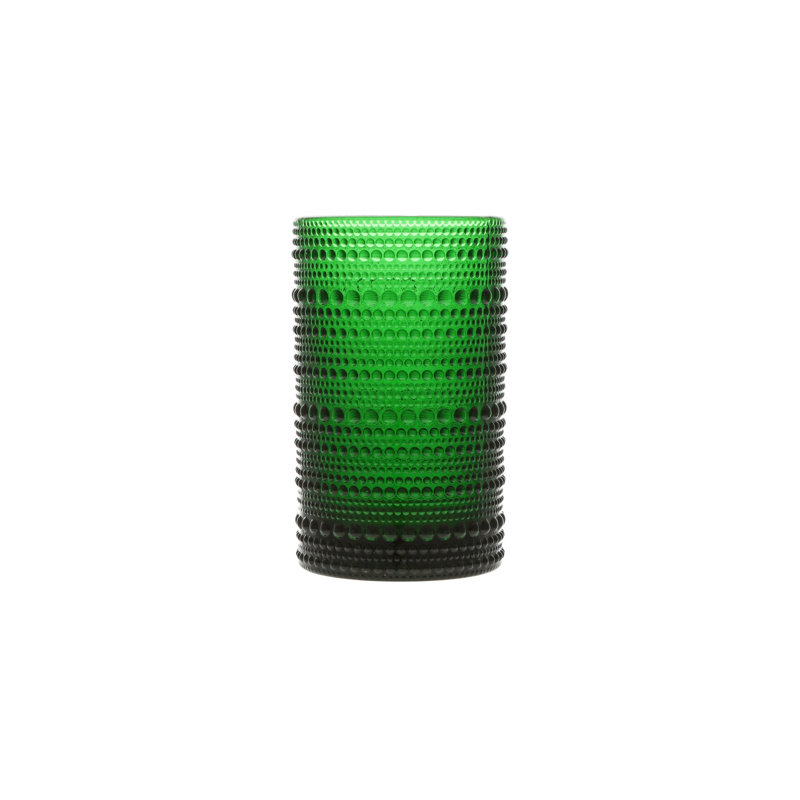 Fortessa Jupiter Glass, 13 Oz. Iced Beverage (Set of 6), Deep Green, 13 Oz., Deep Green