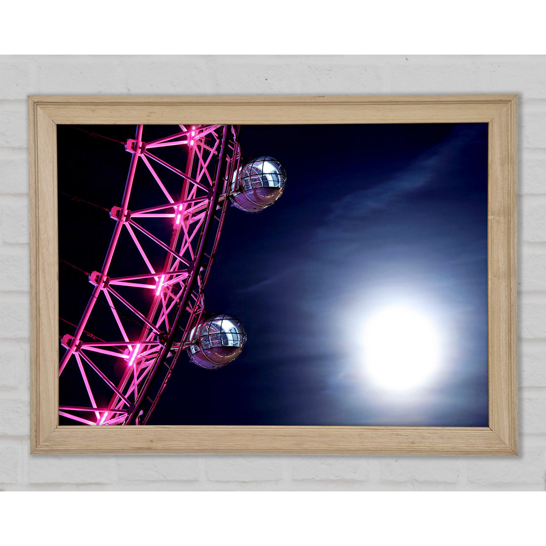 London Eye Pods In The Moonlight - Einzelne Bilderrahmen Kunstdrucke