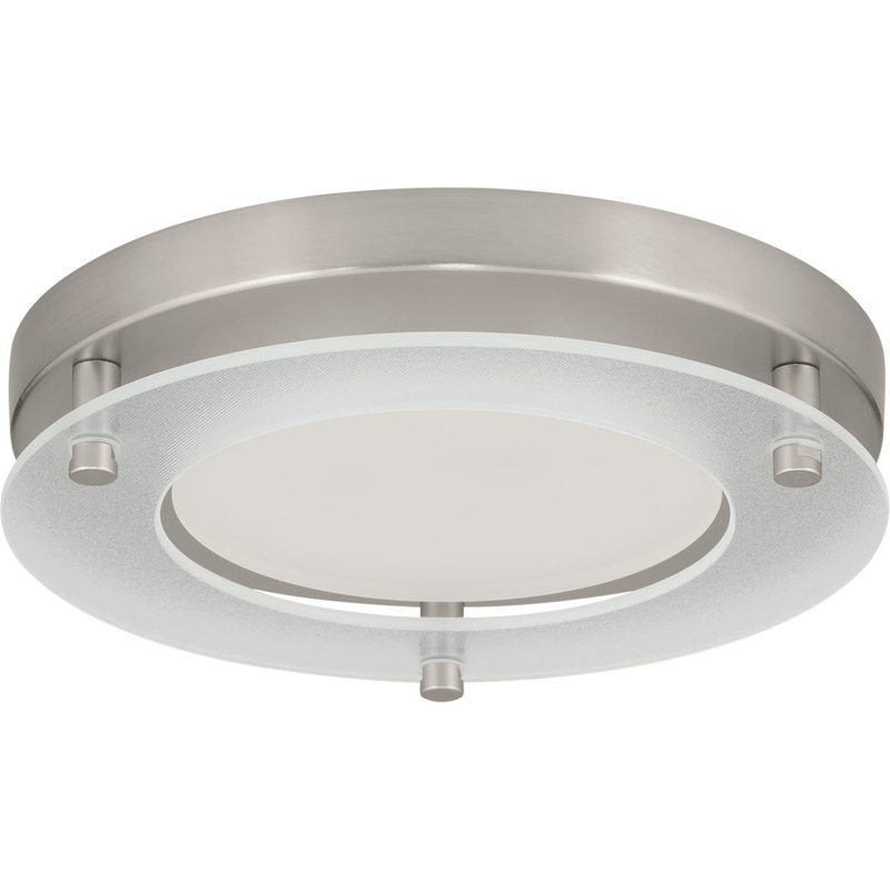 Plafonnier encastré d'extérieur à 1 ampoule Philllip, Nickel brossé