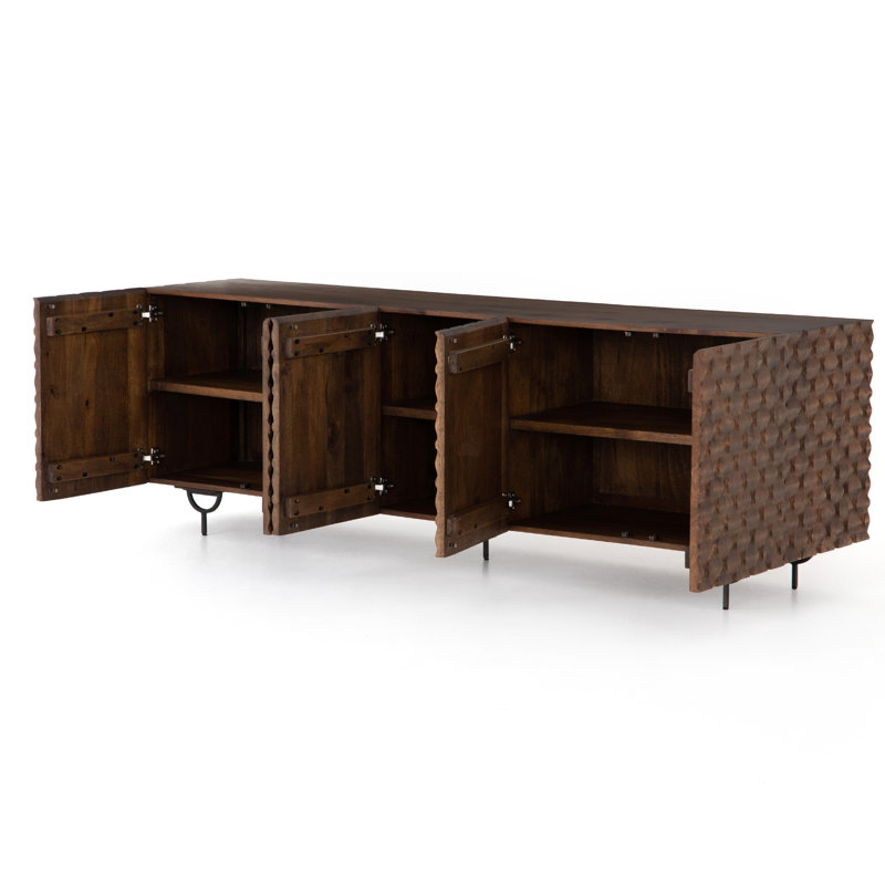 Rio Media Console, Antique Brown