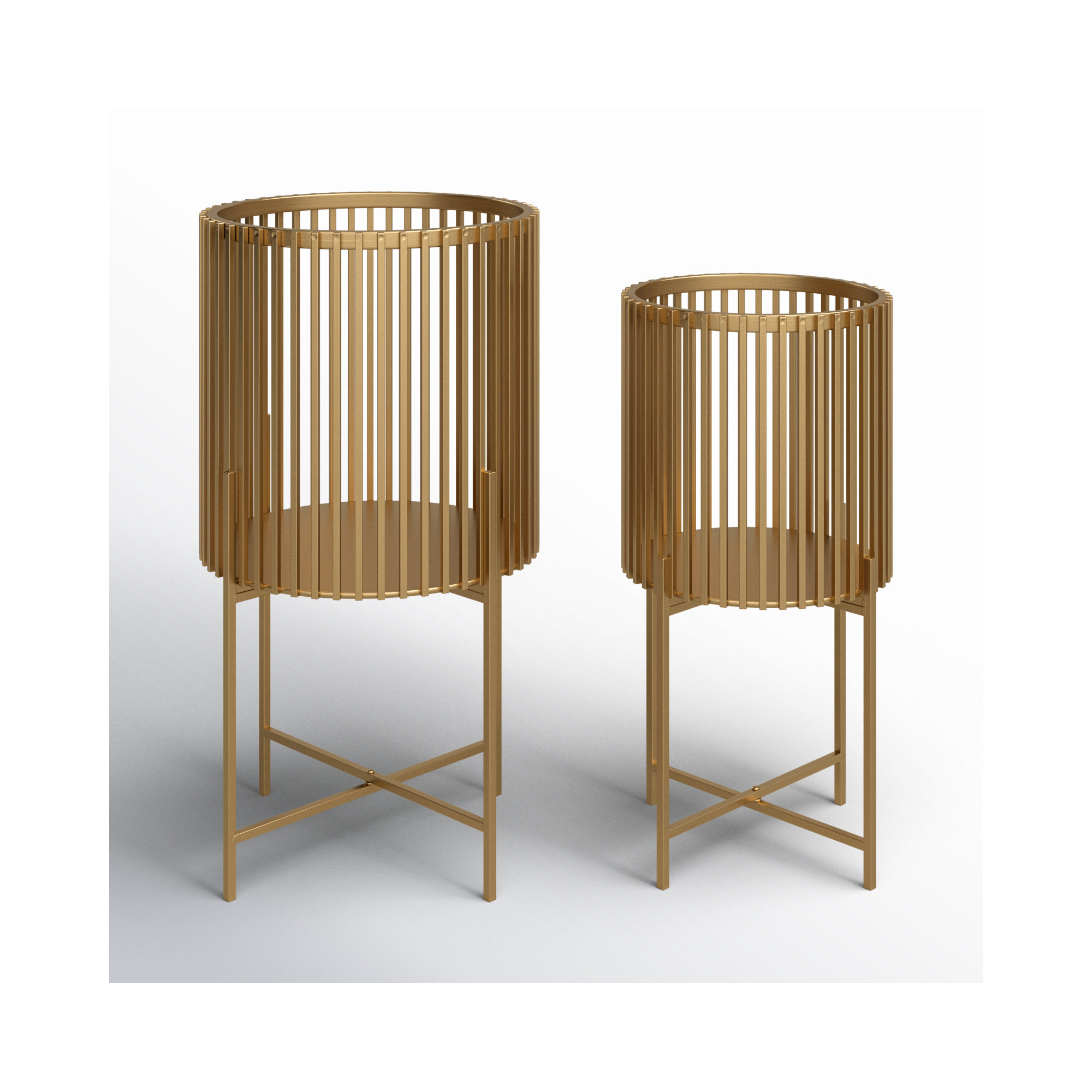 Deidra Metal Plant Stand, Gold