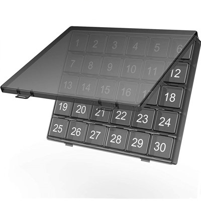Storage device MoistureProof Weekly Organizer 4 Times A Day Large 7 Day Box Portable For Travel With Removable Individual Containers