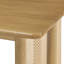 Ensemble de salle à manger d'intérieur 5 pièces en bois d'hévéa, table de 180 cm avec rotin et 4 chaises