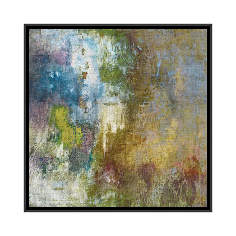 « voyage ii », impression sur toile, H 18 po x l 18 po x P 1,5 po, Toile avec cadre noir, Pas de tapis