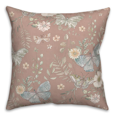 Floral Reversible Throw Pillow