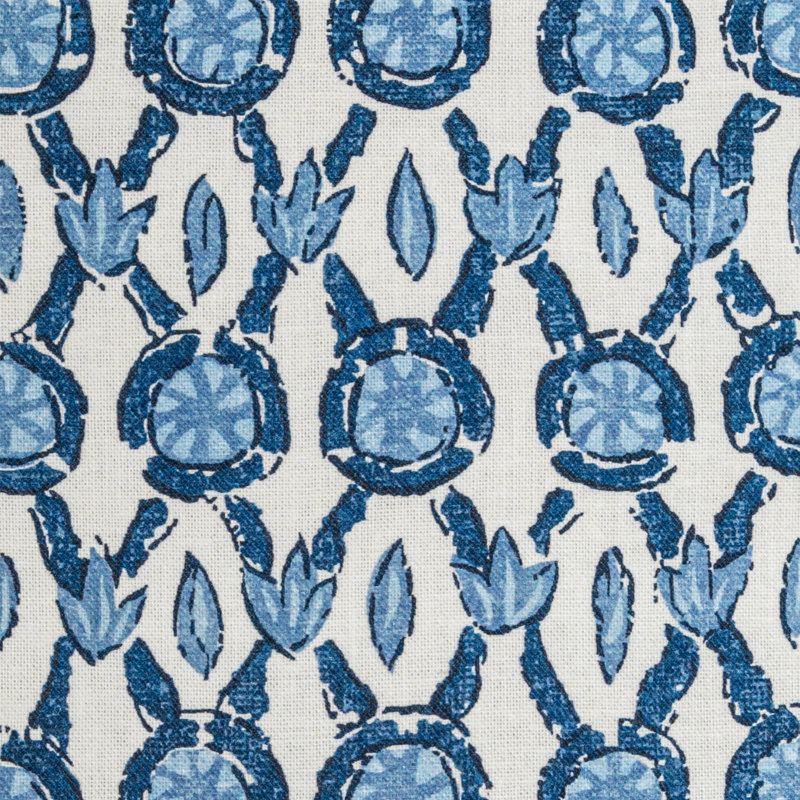 Manoir Galon 100% Cotton Performance Fabric, Blue