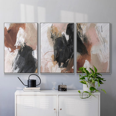 «Unbleached Neutrals I», reproduction sur toile 3 pièces