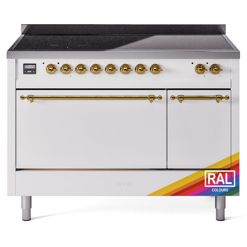 ILVE Nostalgie II 48 in Induction Range, RAL/Brass