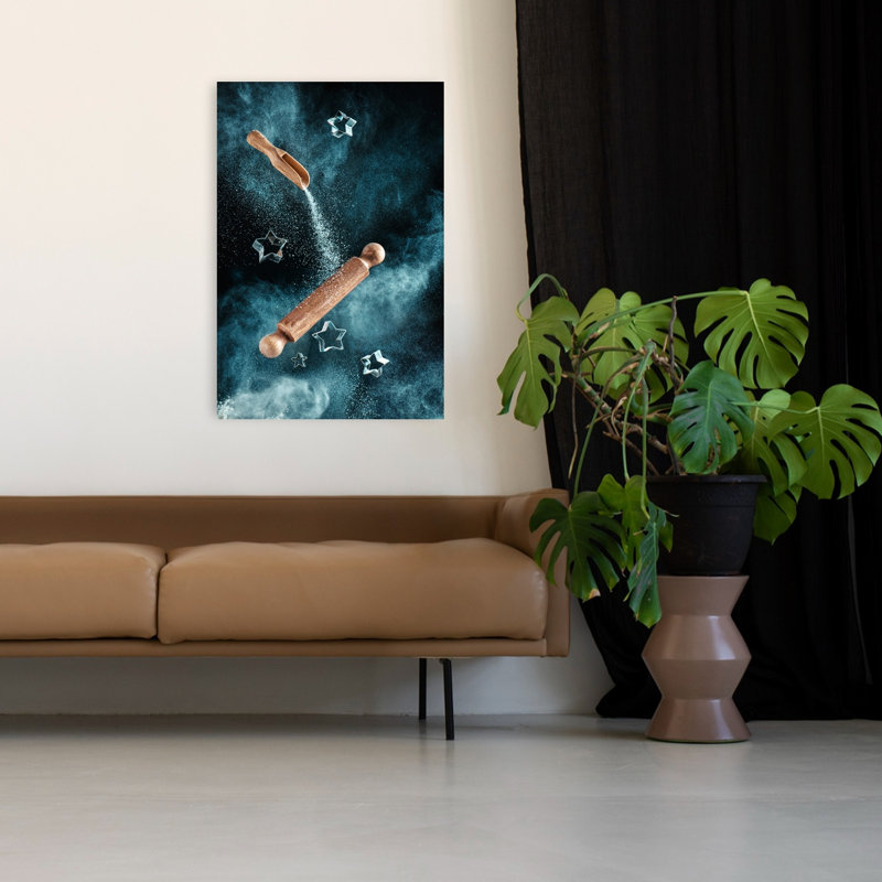 «Bake with Stars Abstract Contemporary Landscape Nature», reproduction d'art murale, 48" H x 32" W