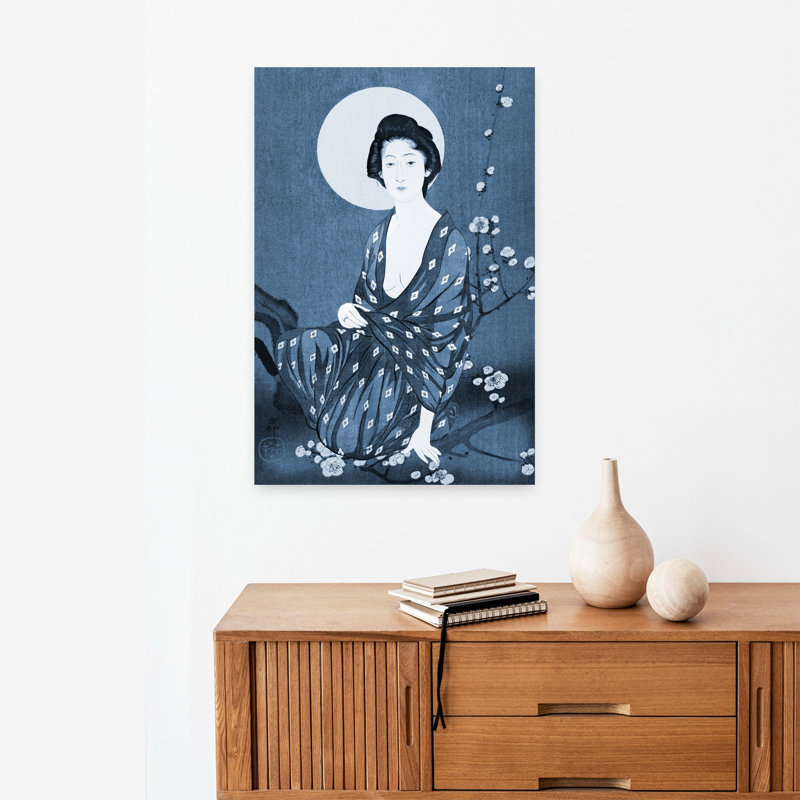 Art mural rétro japonais japonais, H 24 po x l 16 po