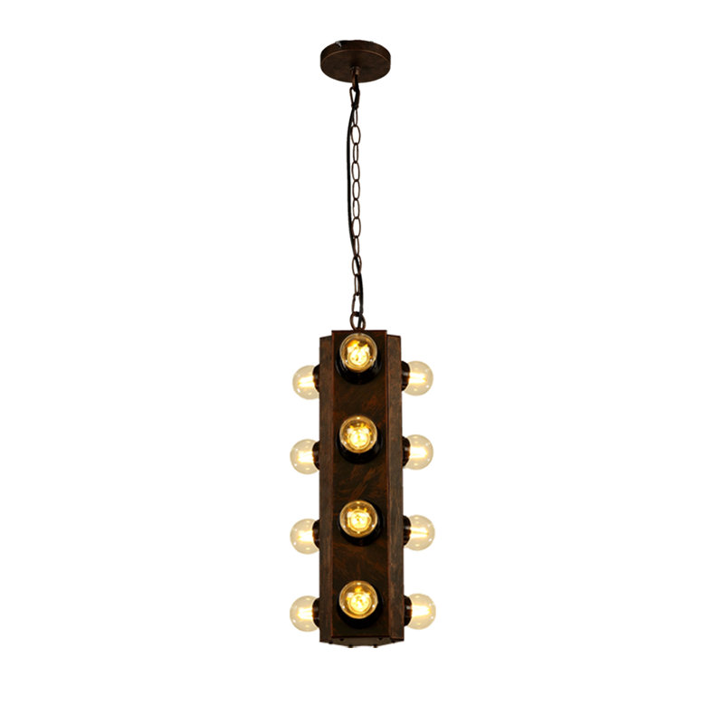 Luminaire suspendu cylindrique 12 lumières Irwin