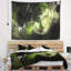 Tapisserie abstraite fumée verte-28504221