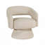 Fauteuil d'appoint pivotant de luxe moderne en velours taupe 1pc