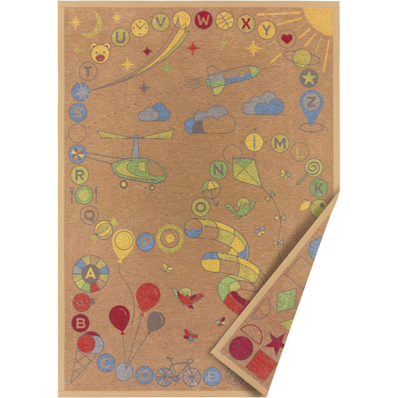 Giuliani Flatweave Gold Rug, Rectangle 140 x 200cm