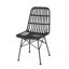 Chaises contemporaines grises et en métal - chaises de salle à manger d'extérieur de 2 avec une conception délicatement enveloppée pour les loisirs dans la cour arrière