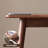 The dining table is simple and thickened
