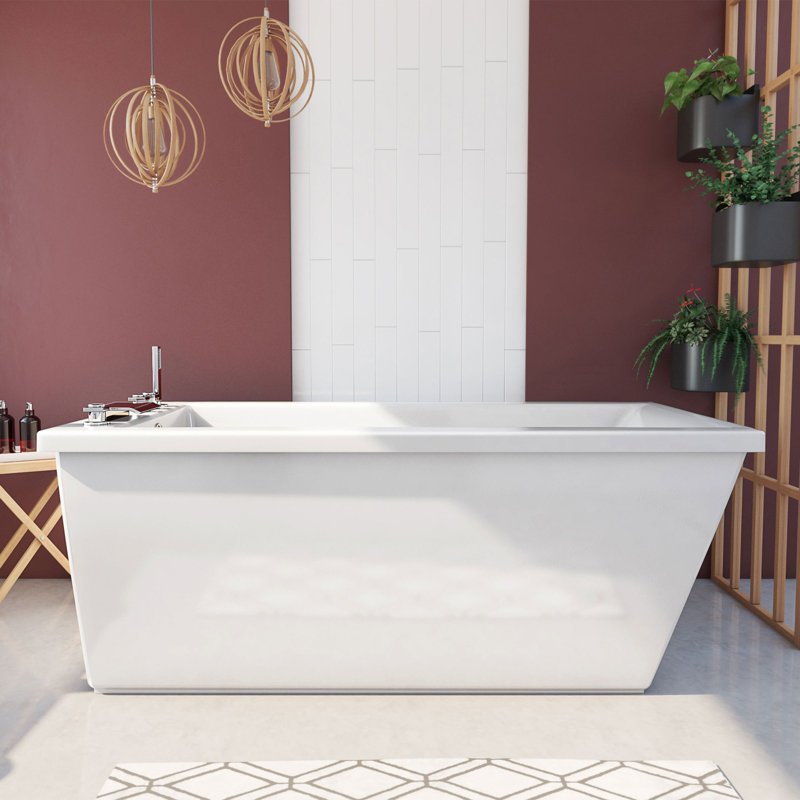 Levantine 60" L x 32" W Free Standing Soaking Acrylic Bathtub