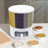Azoria 11.61" 6 Grid Rotating Cereal Dispenser Sealed Grain Tank with Handle