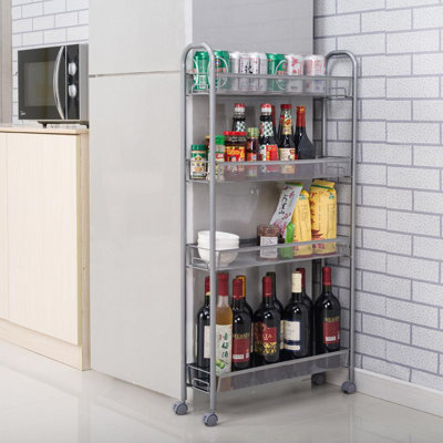 Chariot utilitaire roulant 4 couches