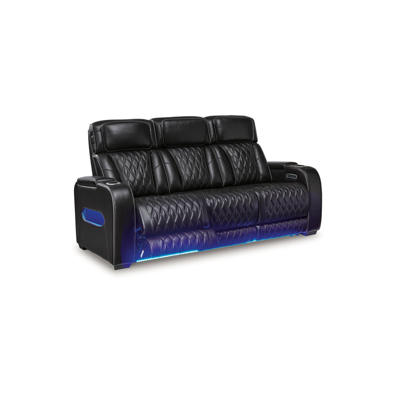 Canapé inclinable en cuir Boyington