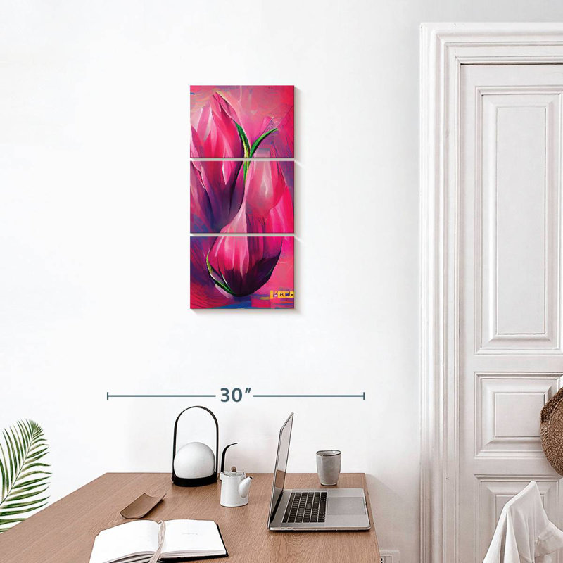 Tulipe abstraite, H 27 po x l 12 po