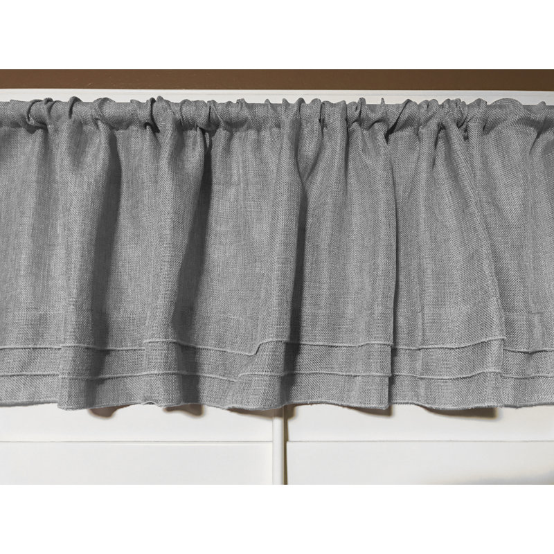Piaf Tailored Window Valance, Silver
