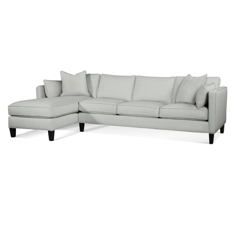 Lenox Chaise Sectional, Black, Left Hand Facing, Knit Cloud Boucle; 0309-93