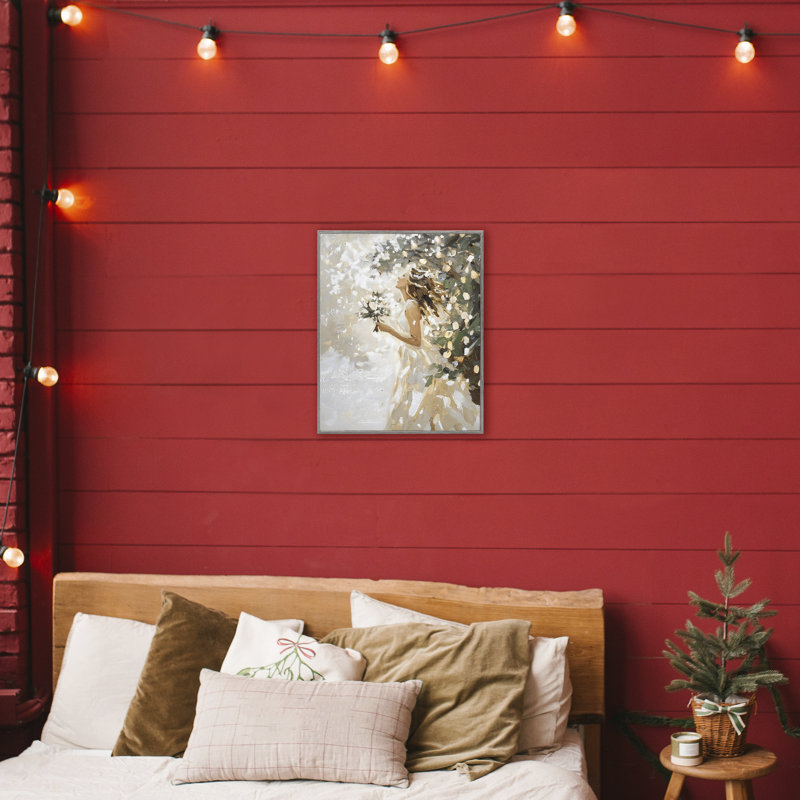 Giclée encadrée de doux flocon de neige blanc doux, design par LSR Design Studio, Estampe numérique Farmhouse