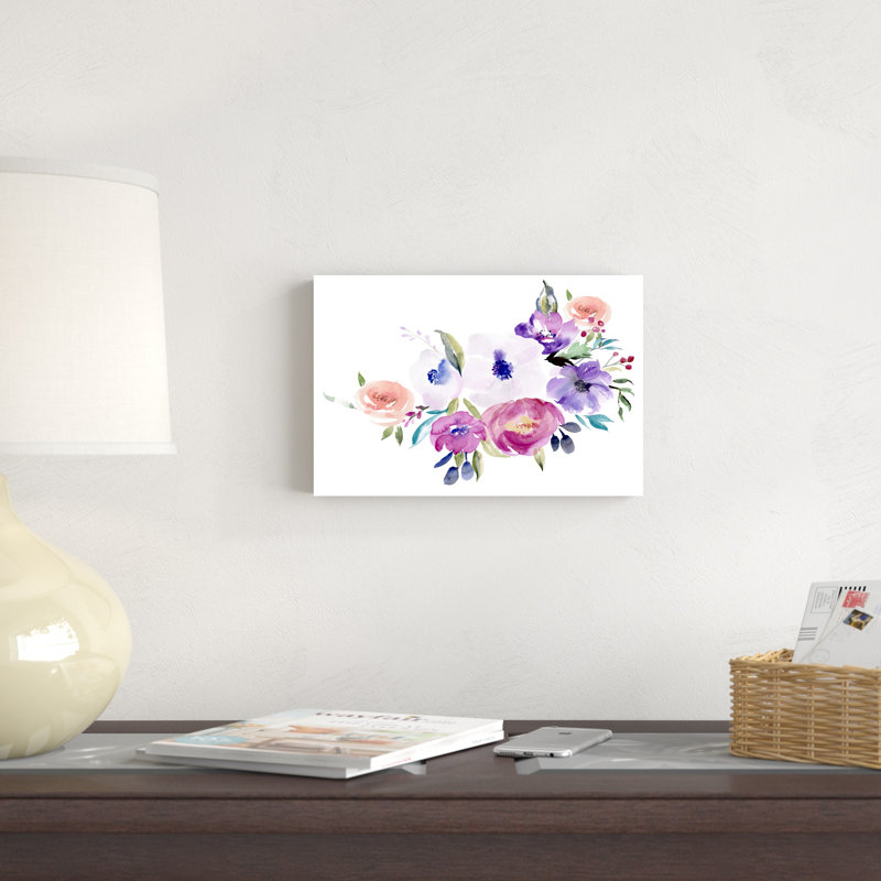 Anémone aquarelle I, H 8 po x l 12 po