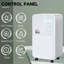 12L/Day White ABS Portable Dehumidifier, 4 Modes 24H Timer Digital Humidity Display Continuous Drainage for Home Bedroom Basement